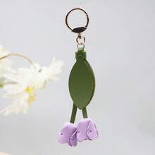 Đồ da thủ công Tulip, Mặt dây chuyền túi hoa, Móc chìa khóa, Mặt dây chuyền chìa khóa xe tự may thủ công Quà tặng phù dâu bằng hoa - Nhiều màu - Xem 11