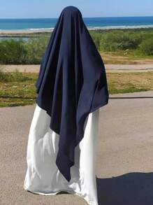 Nida-Stoff-Einzelschicht Tie-Up Gebetsmantel, atmungsaktiver praktischer Hijab für Frauen, geeignet für den täglichen Gebrauch, Frühling/Sommer/Herbst
