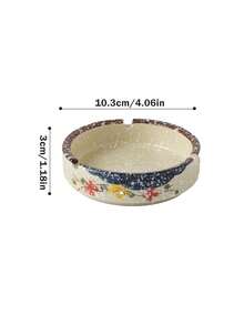 新款水墨画烟灰缸 陶瓷烟灰缸 防飞灰圆形烟蒂烟灰缸 复古茶室烟灰缸 创意烟灰缸 加厚耐用易清洗 日式高档烟灰缸 适用于居家客厅酒店餐厅户外厨房装饰 - 彩色 - 查看 16