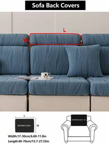 1件装四季通用弹力沙发套，防滑全覆盖加厚面料沙发座垫套，可水洗防尘沙发套，时尚清新家居装饰，宠物友好型，适用于L型及1/2/3/4座沙发，柔软家具保护套 - 霧霾藍 - 查看 18