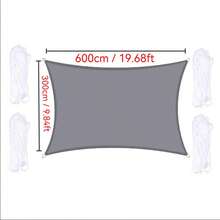 1pc Sunshade Canopy, Waterproof, UV-Resistant Rectangular Sunshade Cloth, Suitable For Outdoor Camping, Patio, Garden, Swimming Pool, Amusement Park, Made Of 210D Thin Waterproof Oxford Cloth - Multicolor - View 15