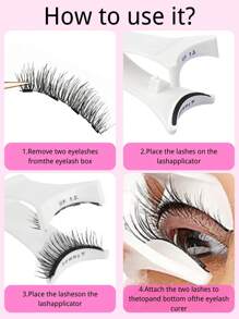 Femgxiu 1 Set 4pcs Magnetic Eyeliner & Magnetic Eyelash Kit - Natural Looking Reusable False Magnetic Fox Eye Lashes Enhance & Elongate Lashes, 3D Curly & Fluffy No Glue Comfortable WearEyelashes With Strong Magnet, 5-11mm Faux Mink Lashes For Everyday Wear, Waterproof,Reusable, Waterproof, Party, Date