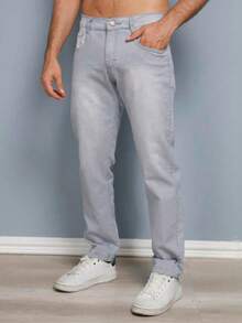 Kit 2 Men's Jeans With Elastane Original Premium Line - Light Wash - View 2