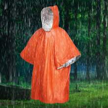 Emergency Survival Raincoat Windproof Warm Outdoor Blanket Suitable For Camping And Hiking PE Material Unisex Style