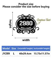 1pc Personalized Metal House Number, Custom Home Address Number Sign, House Number Plate, Wall Art, Housewarming, Birthday, Thanksgiving/Mother's Day/Father's Day, Personalized Gift For Family/Friends - Multicolor - View 74