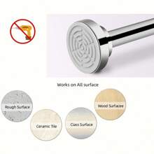 1pc Shower Curtain Rod,Shower Accessories,Tension Rod,Shower Cubicle,No-Punch,Easy To Install,One Side Adjustable Home Bathroom Decor Fall Decor Bathroom Accessories Back To School