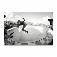 1pc/3PCS Wall Arts Posters Frameless Skateboarding Extreme Sports Posters Prints Black White Photo Canvas Painting Wall Art Pictures Room Decor Skateboard Lover Gift Vintage