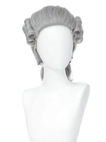 Airhostess Judge Colonial Wig For M Funny Crazy Wigs Washington Hallowe Costume Cosplay Party Wigs (Light Brown) - Tóc giả B-Judge Colonial - Xám đậm - Xem 4