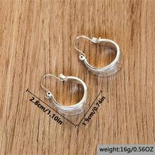 1 Pair Vintage Carved Floral Hoop Earrings, Suitable For Women Daily Accessories, Jewelry Gift
