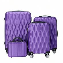 4-Piece Luggage Set: 14/20/24/28 Inches, Extra Large Capacity, Available In Multiple Colors, Perfect For Business, Personal Travel, And Vacations. Ideal Gifts For Easter, Valentine's Day, Father's/Mother's Day, Children's Day, And Birthdays For Family And Friends. - Dark Purple - View 3
