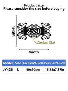 1pc Personalized Metal House Number, Custom Home Address Number Sign, House Number Plate, Wall Art, Housewarming, Birthday, Thanksgiving/Mother's Day/Father's Day, Personalized Gift For Family/Friends - Multicolor - View 84