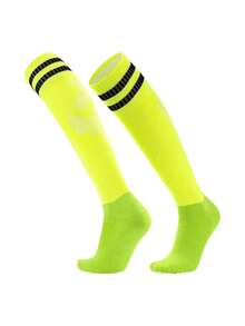 2/5 Pairs Contrast Striped Professional Football/Basketball Sports Crew Socks Suitable For Adults, Men & Women, Ideal For Cycling, Marathon, Outdoor Activities - Multicolor - View 8