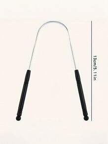 1pc Non-Irritating Stainless Steel Tongue Cleaner, Shaped Tongue Scraper Suitable For Adults & Children, Effective Oral Care Tool Helps Freshen Breath And Clean Tongue