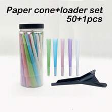 200/100/50pcs Colored Pre-Rolled Cones Rolling Papers - 109mm King Size Ultra Thin & Slow Burning Smoking Cones With Tips/Tubes/Loader - Rolling Paper For Smoking Accessories - Multicolor - View 4