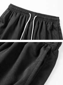 Pantalones cortos de baloncesto deportivos de verano para hombres, shorts bermudas con cordón elástico de malla de secado rápido