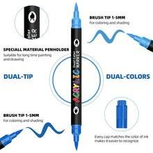 Bộ bút dạ acrylic hai đầu 72 màu, bền màu và không phai, lý tưởng cho họa sĩ, vẽ minh họa, thủ công, sách tô màu và các dự án DIY khác. Thích hợp cho giấy, vải, gỗ, đá, nhựa, thủy tinh, gốm sứ, bí ngô và nhiều chất liệu khác. Tuyệt vời cho học sinh và người lớn, cũng là món quà lý tưởng cho Lễ Tạ ơn, Halloween, Giáng sinh. - Nhiều màu - Xem 4