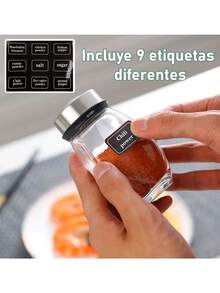 Especiero Giratorio 360º Con 6 Frascos De Acero Inoxidable 120ml - Plateado - Ver 10