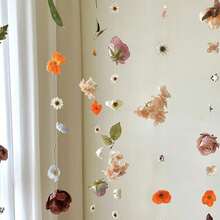 Set de 11 piezas/21 piezas/31 piezas de material de cortina con flores colgantes de colores múltiples, decoración interior colgante de flores artificiales (incluye 50m de línea transparente), decoración interior colgante de flores artificiales de colores para primavera, adecuado para bodas DIY, decoración de fiestas de primavera, decoración de habitaciones de boda, decoración de fiestas festivas, decoración interior y exterior - Multicolor - Ver 7