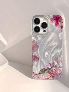 1 件海龟与海星元素闪光柔软防水防震防滑手机壳适用于苹果手机