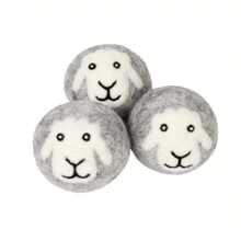 1/3pcs,Packed With High-Quality Organic Drying Balls - Grey Sheep Design, Reusable Fabric Softener For Laundry, High Quality Washing Machine Accessories