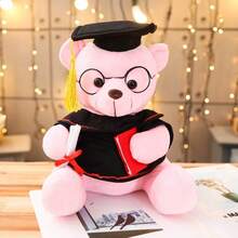Keylingwd 1pc Graduation Bear Plush - Adorable Plush Doctoral And Master's Degree Animal With Cap And Diploma, Soft Foam Teddy Doll For Elementary/Middle/High School/University Graduates, Party Decor And Encouragement Gift - Multicolor - View 14