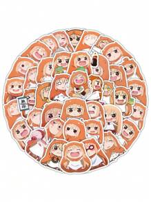 63 pegatinas pequeñas enterradas de versión "Q", pegatinas de personajes de dibujos animados y anime adorables, decoraciones DIY, pegatinas de vinilo resistentes al agua de animales, adecuadas para premios en el aula, pegatinas para patinetas, laptops y botellas de agua