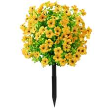 1 bucată floare artificială colorată cu margaretă violetă cu țăruș, decorațiuni interioare, cadou, curte, grădină, aranjament floral, primăvară, Crăciun, Halloween, Ziua Memorială