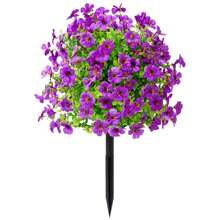 1 bucă floare artificială margaretă violet vibrantă cu țăruș, decorațiuni interioare, cadou, curte, grădină, aranjament floral, primăvară, Crăciun, Halloween, Ziua Memorială