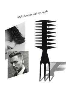1pc Multi-Functional Comb For Men, Professional Hairstylist Comb For Styling Pompadour, Faux Hawk, Textured Hairstyles, Suitable For All Hair Types, Unisex, PP (Polypropylene) Material, All Season