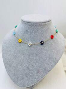 1pc Handmade Woven Floral Daisy Necklace, Suitable For Women, Multiple Colors Available For Spring & Summer - Daisy Flower Necklace - View 26