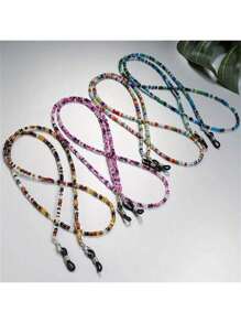 1 Pc Chichain Multi-Color Eyeglass Chain - Prevent Loss, Fashionable Ladies Eyeball Chains, Stylish Eyeglasses Accessories, Durable Eyeglass Strap, Eyeglass Cord