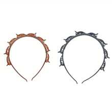 2pcs Woven Hairbands & Bangs Clips Hair Accessories, Multi-Layer Hollow Headband & Hair Clips Top Clips