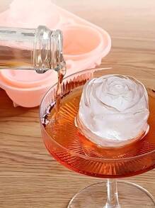 2 Pieces 4 Rose Ice Cube Mold, Multi-Purpose Chocolate, Jelly, Ice Cube Tray, RV Party Kitchen Refrigerator Supplies, Suitable For Bakery, Back To School Supplies, Summer Ice Bin & Tray, Kitchen Accessories