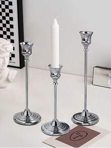 2pcs Metal Halloween Candle Holders Are Suitable For Table Decoration, Outdoor Courtyard Decoration, Office Desktop Decoration, Candlelight Dinner, Room Atmosphere, Suitable For Weddings, Family Gatherings, And Party Decoration Before Halloween Halloween Party - Multicolor - View 6