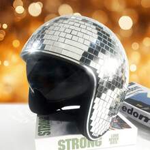 Disco Ball Helmet With Retro Reflective Party Headpiece - Multicolor - View 4