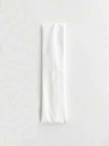 4条/1条装女士运动纯色头带，材质柔软，适合瑜伽、健身、羽毛球等运动，可作发带、头巾、吸汗带、发饰，秋冬季节女士度假装扮的理想选择，优雅围巾，柔软头巾。 - 白色 - 查看 3