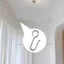 Juego de 50 piezas/100 piezas de ganchos metálicos para cortinas, fáciles de reemplazar, accesorios de ganchos, ganchos de acero inoxidable para riel de cortinas romanas