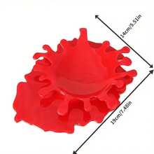 1pc Novel Splash-Shaped Spoon Holder, Non-Electric Tomato Sauce Design Kitchen Utensil Rack, Durable Cooking Accessory, Creative Gift Idea - Multicolor - View 2