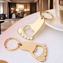 Mini Foot Shaped Bottle Opener Keychain, Zinc Alloy Portable Wine Opener