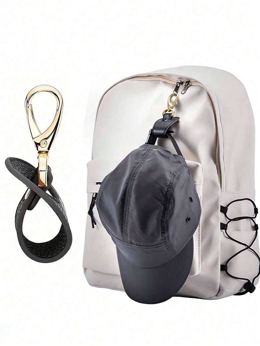 便携式旅行帽夹、随身棒球帽夹、旅行户外背包夹收纳袋、时尚包带帽夹用于挂帽子、太阳镜和雨伞 - 女士旅行配件、户外行李收纳袋、旅行帽子伴侣、便携式玩耍旅行户外帽夹简易鸭舌帽挂扣背包多功能挂钩用于帽子收纳挂扣 - 彩色 - 查看 1