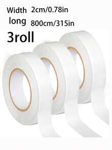 3pcs Double-Sided Adhesive Tapes, 1.2cm & 2cm Sizes, Bulk Use For Painting, Art, Crafts, Labels, Light Packaging - Multicolor - View 9