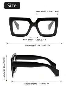 Shades Basics Modern Simple Style Square Plastic 4pcs Women Anti-Blue Light Glasses Fashion Eyeglasses,For Back To School Reading Watch Tv Appointment Outfits Street-Photography Accessories Suitable For All Face Shapes