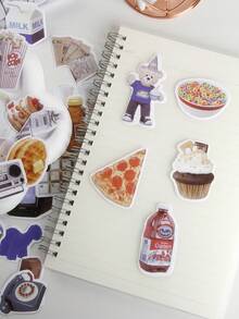 复古卡通可爱贴纸，适用于剪贴簿和 DIY 装饰，多功能粘合材料，适用于笔记本、滑板、水杯、行李箱、手机壳、返校用品 - 彩色 - 查看 3