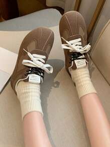 2025 New Casual German Training Shoes, Meilad Academy Style Double Lace Up Flat Shoes, Board Shoes, White Shoes, Flat Shoes, Casual Shoes, Sports Shoes, Thick Soled Fashion