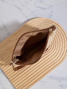 Fashionable Women's Clutch Bag, Retro Summer Beach Long Wallet, Phone Pouch, Home Storage Bag - Khaki - View 5