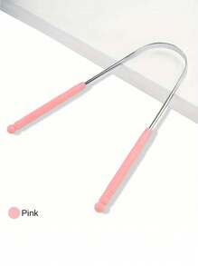 1pc Non-Irritating Stainless Steel Tongue Cleaner, Shaped Tongue Scraper Suitable For Adults & Children, Effective Oral Care Tool Helps Freshen Breath And Clean Tongue