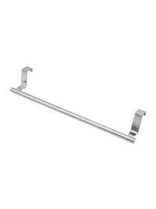 1/2pcs Stainless Steel Over The Door Towel Rack, No Drilling Needed Towel Bar Holder For Kitchen, Bathroom, Bedroom, Saves Space And Keeps Home Tidy