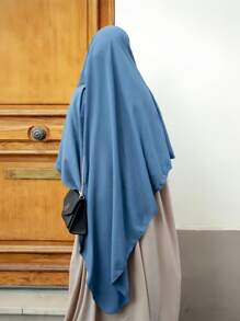 Nida-Stoff-Einzelschicht Tie-Up Gebetsmantel, atmungsaktiver praktischer Hijab für Frauen, geeignet für den täglichen Gebrauch, Frühling/Sommer/Herbst