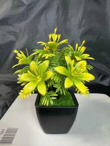 全新设计人造花卉和绿植，塑料水生植物，装饰性桌面盆栽套装配件