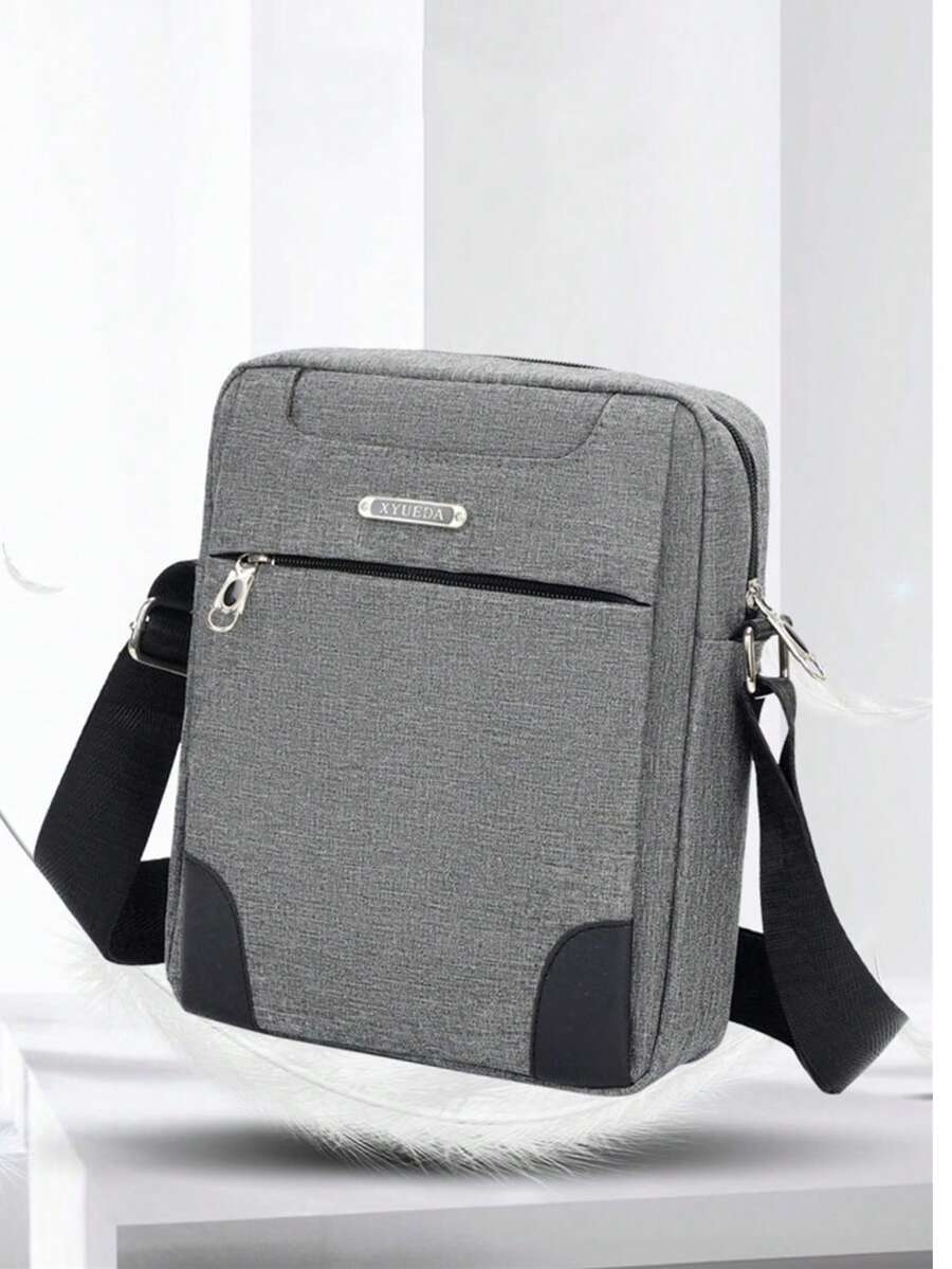 Men's New Large Capacity Multi-Compartment Oxford Cloth Backpack, One Shoulder Messenger Bag, Youth Commuter Backpack - Grey - View 1